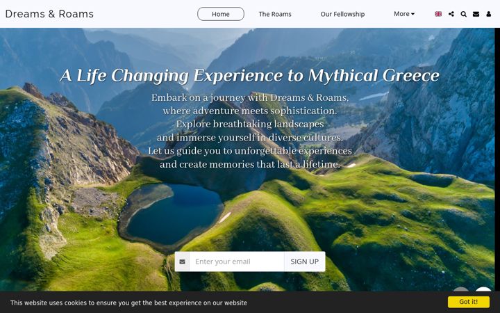Screenshot of dreamsandroams.com