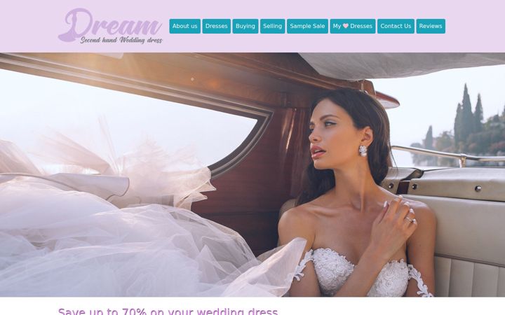 Snímek obrazovky dreamsecondhandweddingdress.co.uk