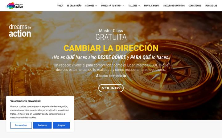 Screenshot of dreamsforaction.com