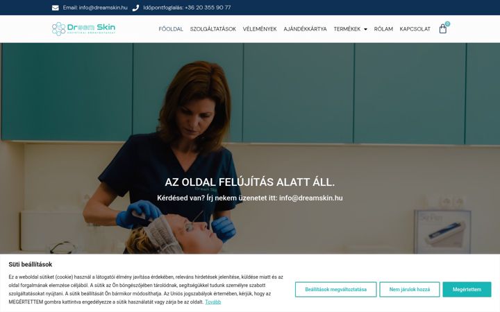 Képernyőkép: dreamskinclinic.hu
