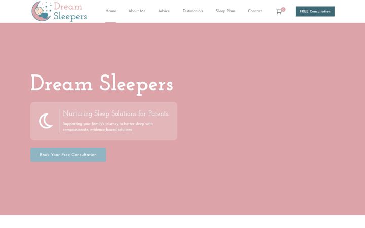 Snímek obrazovky dreamsleepers.co.uk
