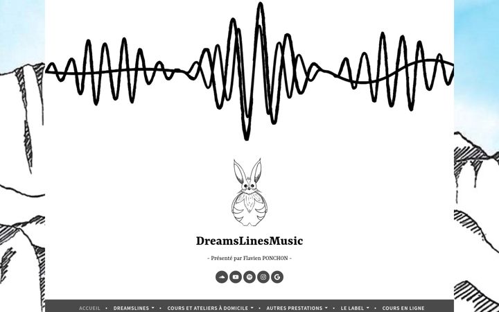 Screenshot of dreamslinesmusic.com