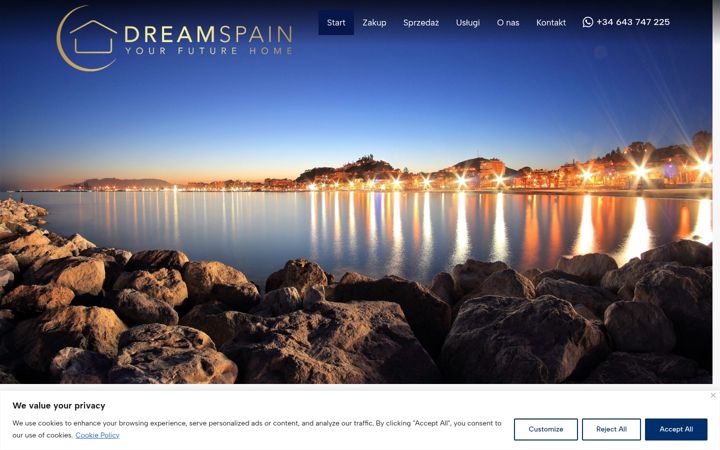 Zrzut ekranu dreamspain.es