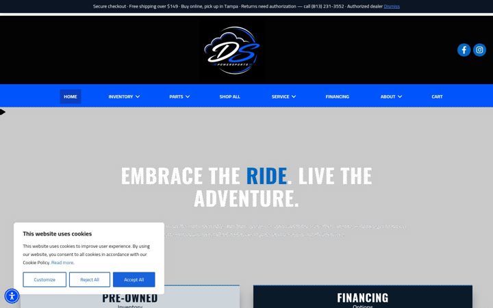 Screenshot of dreamstreetpowersports.com