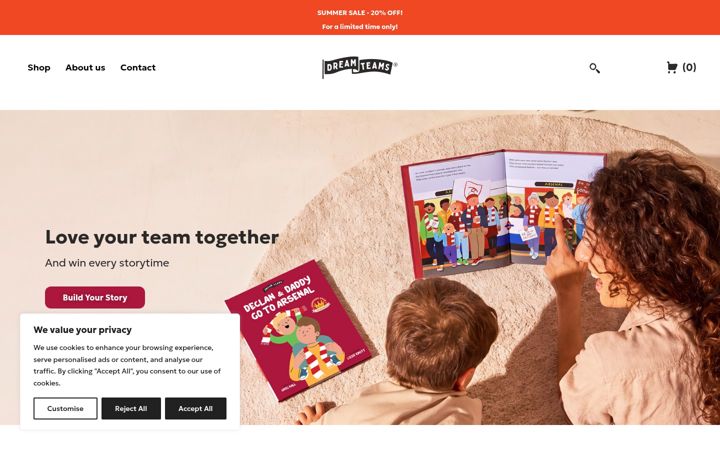 Screenshot of dreamteamsbooks.com