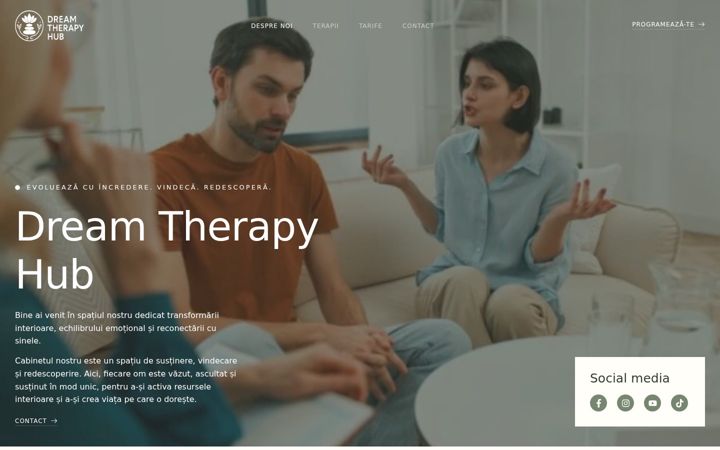 Screenshot of dreamtherapyhub.ro