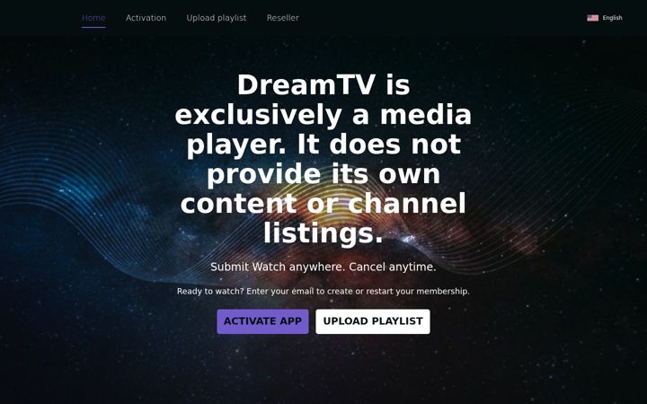 Screenshot of dreamtv.life