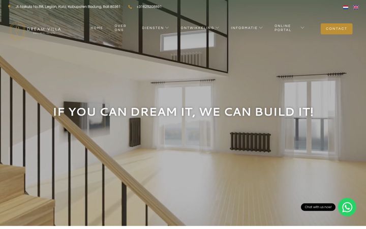 Skärmbild av dreamvillabali.nl