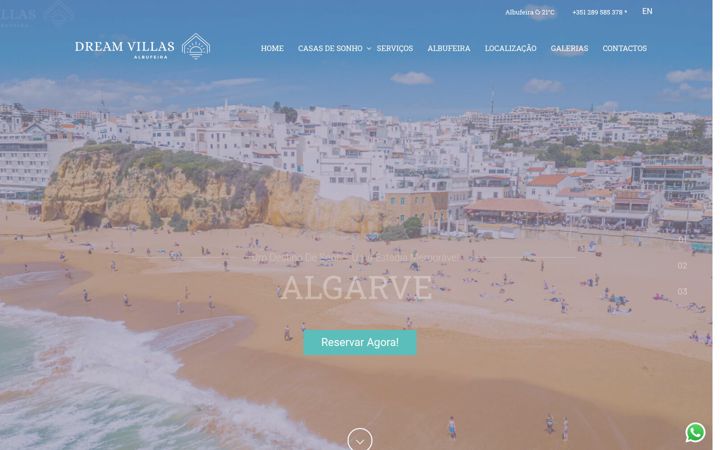 Screenshot of dreamvillasalbufeira.com