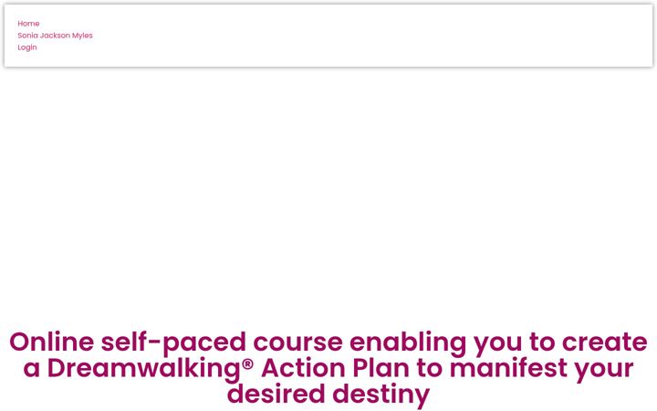 Screenshot of dreamwalkingcourse.com