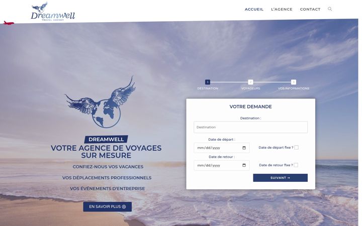 Captura de ecrã de dreamwell.fr