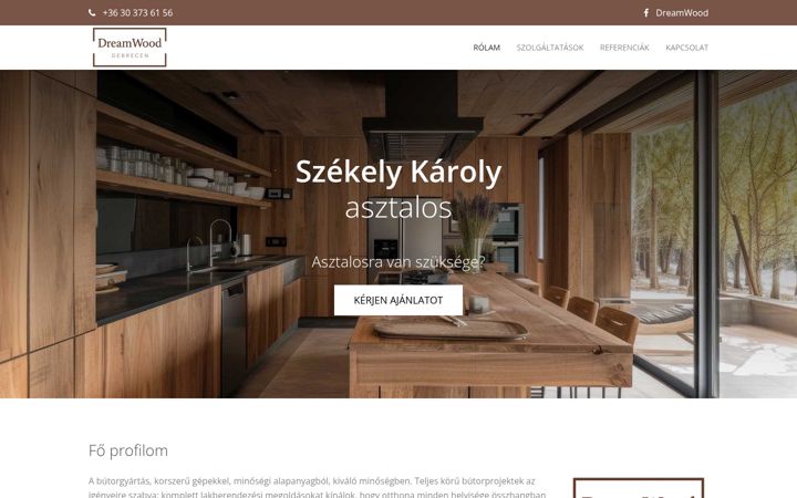Képernyőkép: dreamwood.hu