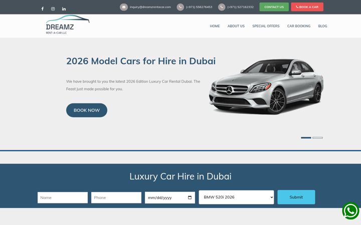 Screenshot of dreamzuae.com