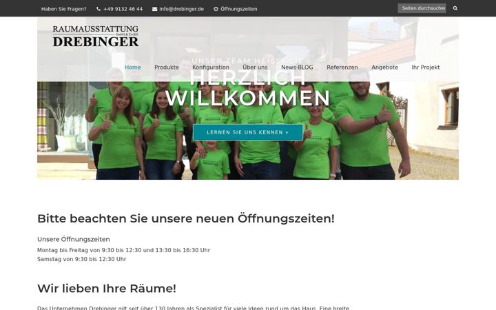 Screenshot of drebinger.de