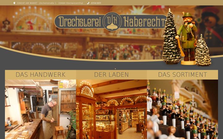 Snímek obrazovky drechslerei-haberecht.de