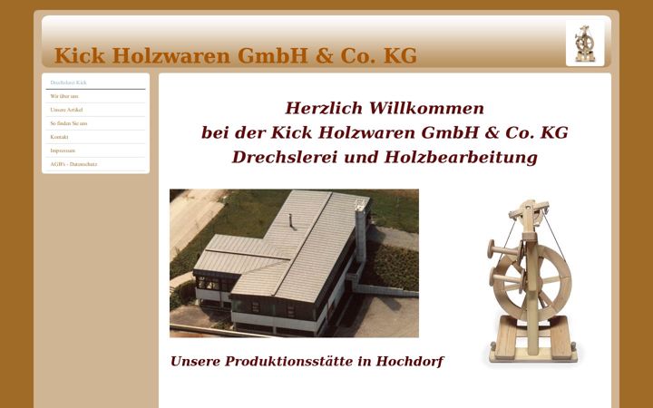 Screenshot of drechslerei-kick.de