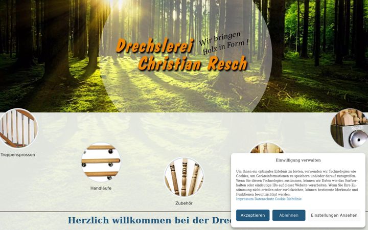 Snímek obrazovky drechslerei-resch.de