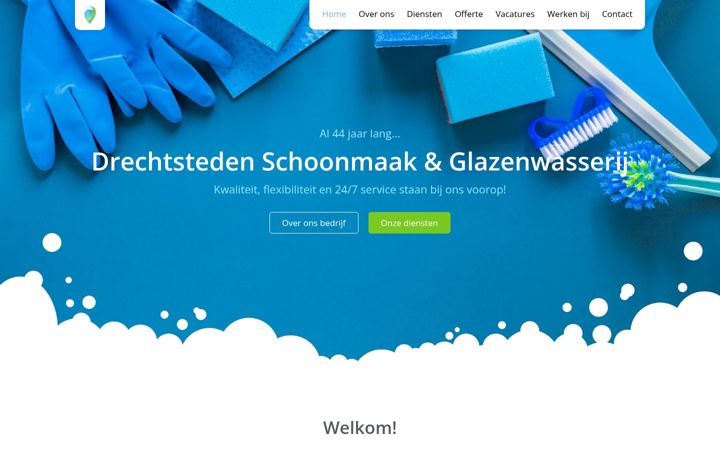 Screenshot of drechtsteden-schoonmaak.nl