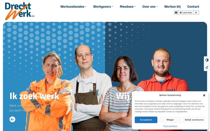 Screenshot of drechtwerk.nl