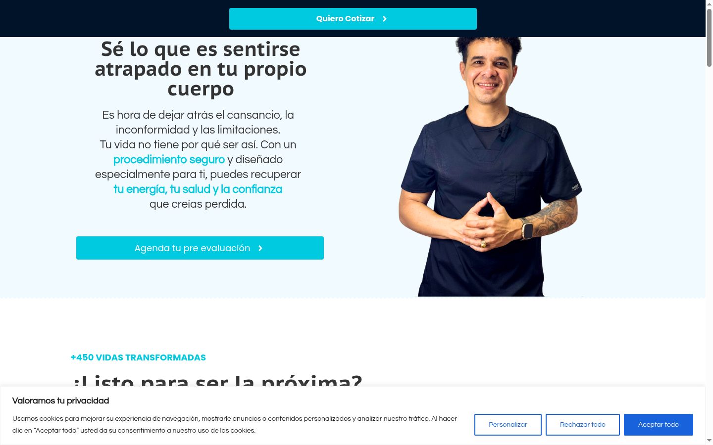 Screenshot tal-banner tal-kunsens muri qabel kwalunkwe interazzjoni