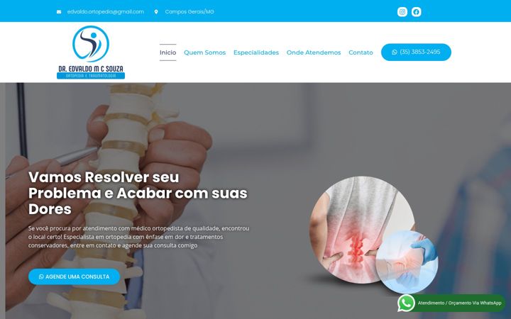 Screenshot von dredvaldoortopedista.com.br