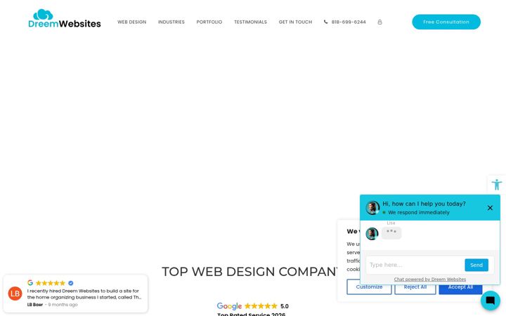 Skærmbillede af dreemwebsites.com