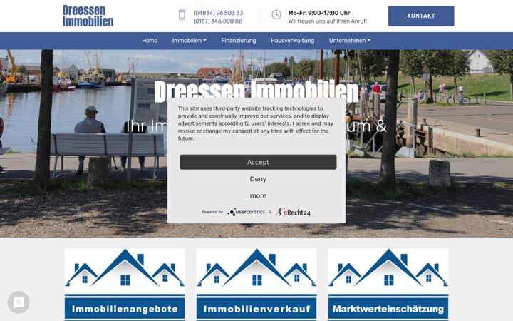 Screenshot of dreessen-immobilien.de