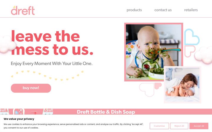 Screenshot of drefthome.com