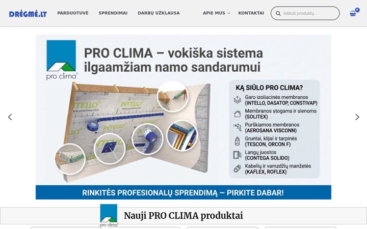 Snímek obrazovky dregme.lt