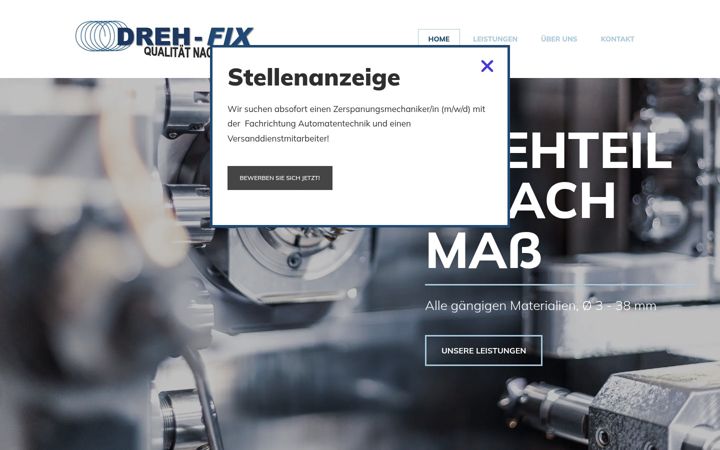Screenshot of dreh-fix.de