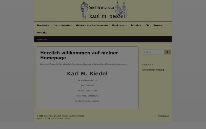 Screenshot of drehleierbau-riedel.de