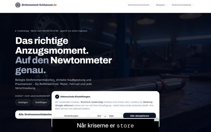 Screenshot of drehmoment-schluessel.de