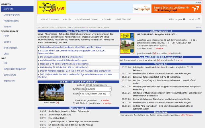Screenshot of drehscheibe-online.de