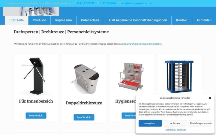 Screenshot του drehsperren-shop.de