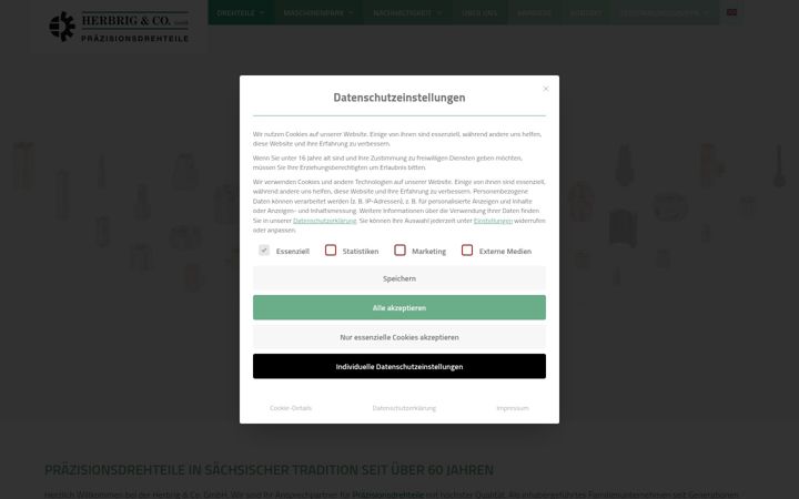 Screenshot του drehteile-herbrig.de