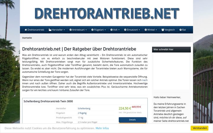 Screenshot of drehtorantrieb.net