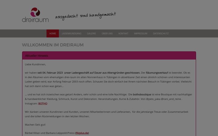 Screenshot of drei-raum.com