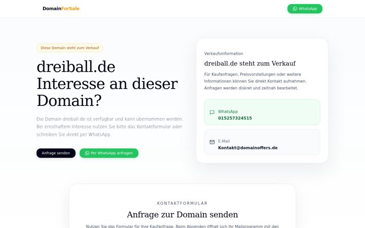Screenshot του dreiball.de