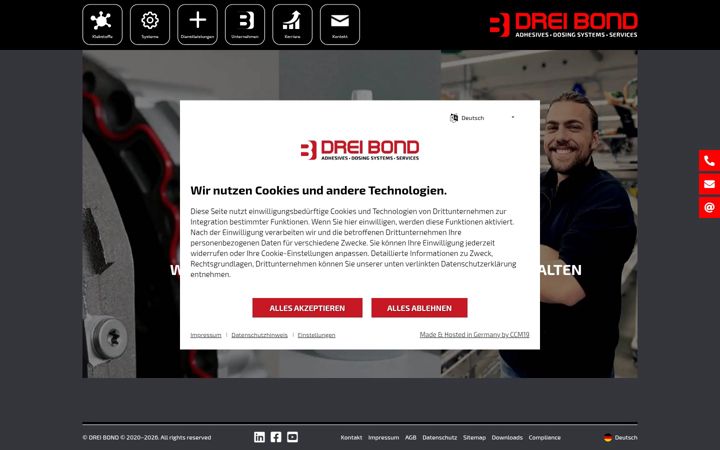 Screenshot του dreibond.de