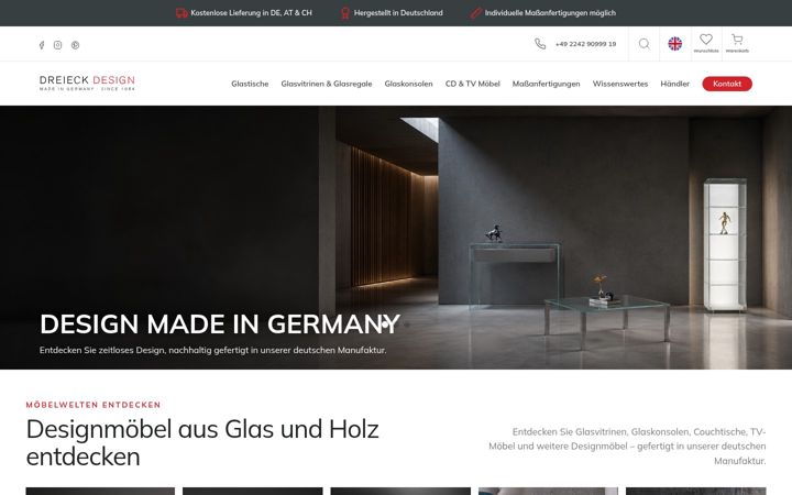 Képernyőkép: dreieck-design.com
