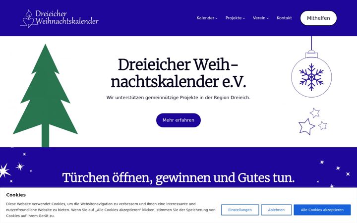 Screenshot of dreieicher-weihnachtskalender.de