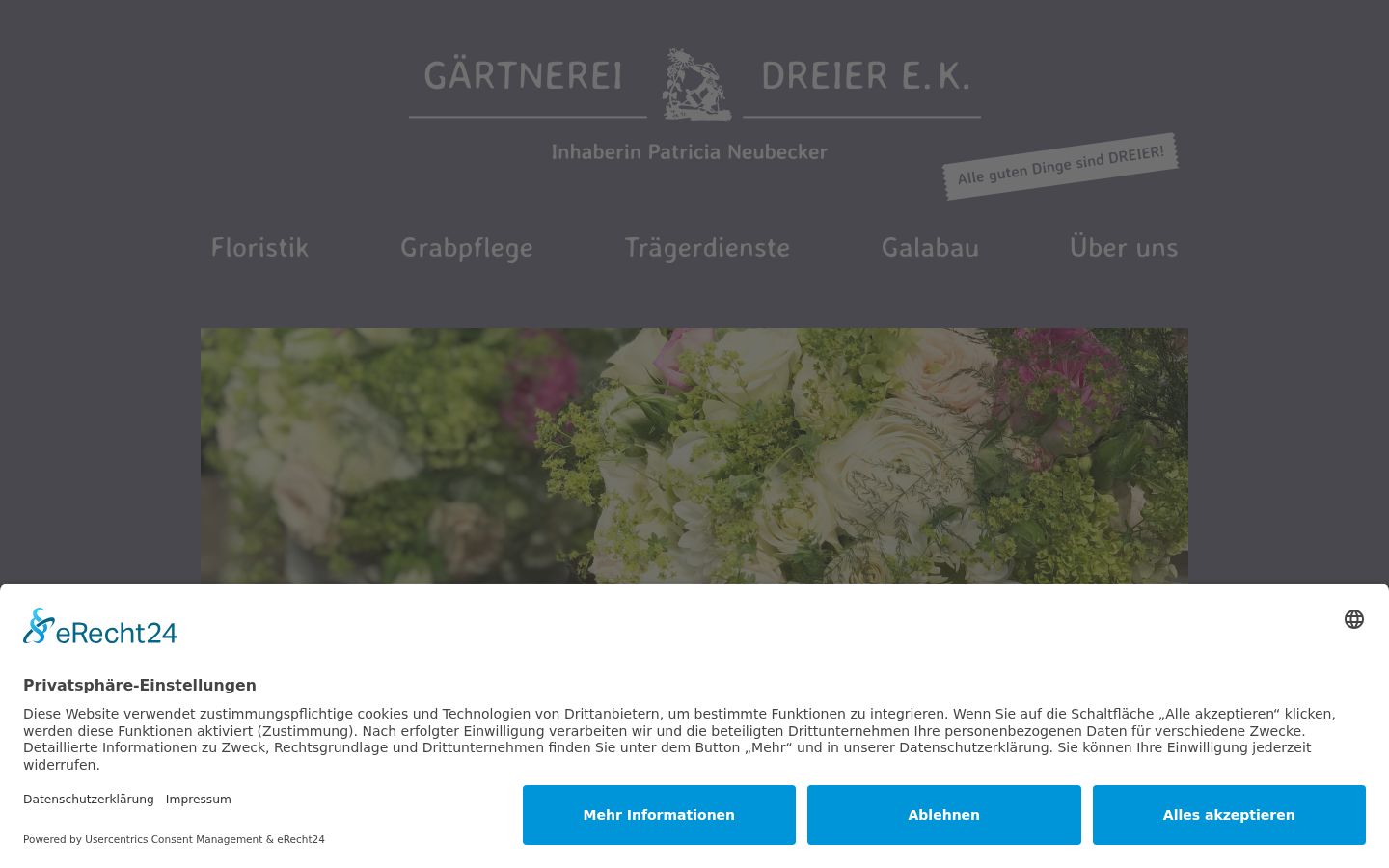Screenshot des Einwilligungsbanners vor jeglicher Interaktion