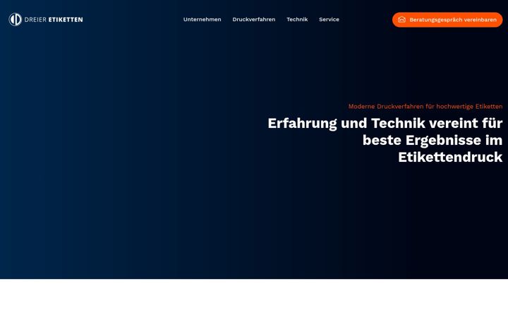 Screenshot of dreier-etiketten.de