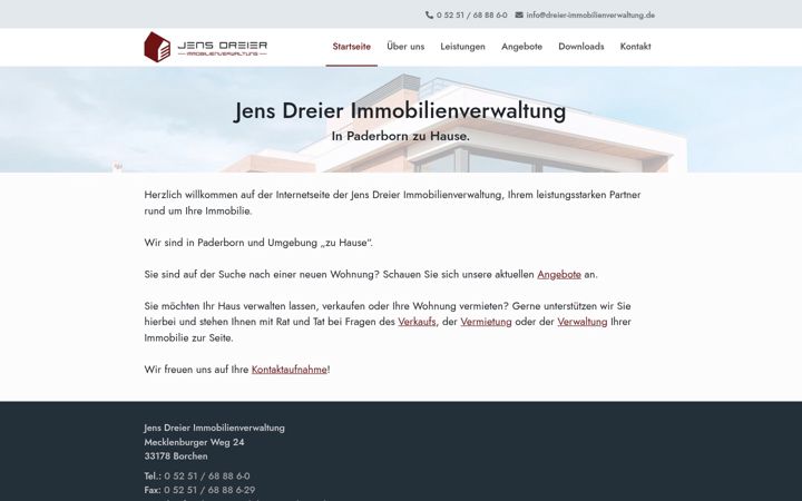 Screenshot of dreier-immobilienverwaltung.de