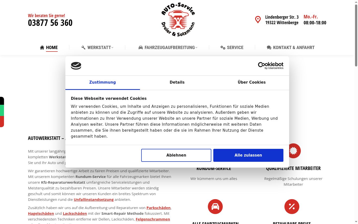 Snímek obrazovky baneru souhlasu zobrazeného před jakoukoli interakcí