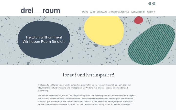 Ekrānuzņēmums no dreiraummuenster.de