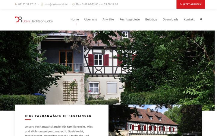Ekrānuzņēmums no dreis-recht.de