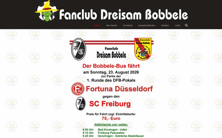 Ekrānuzņēmums no dreisam-bobbele.de