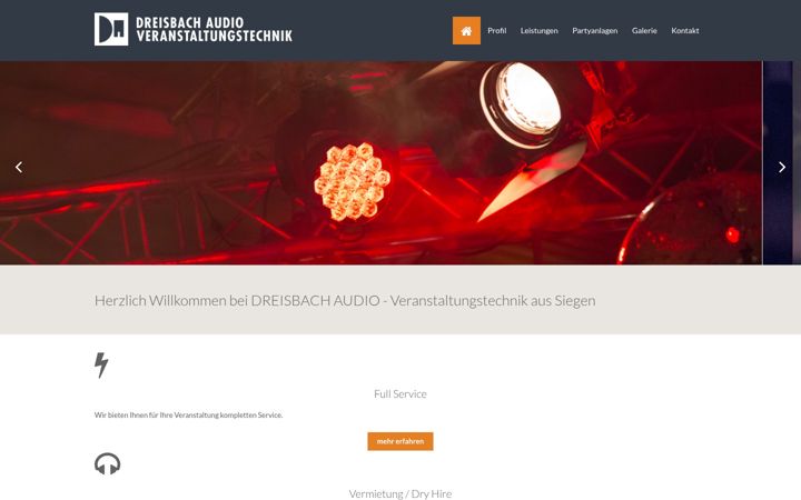 Screenshot of dreisbach-audio.de