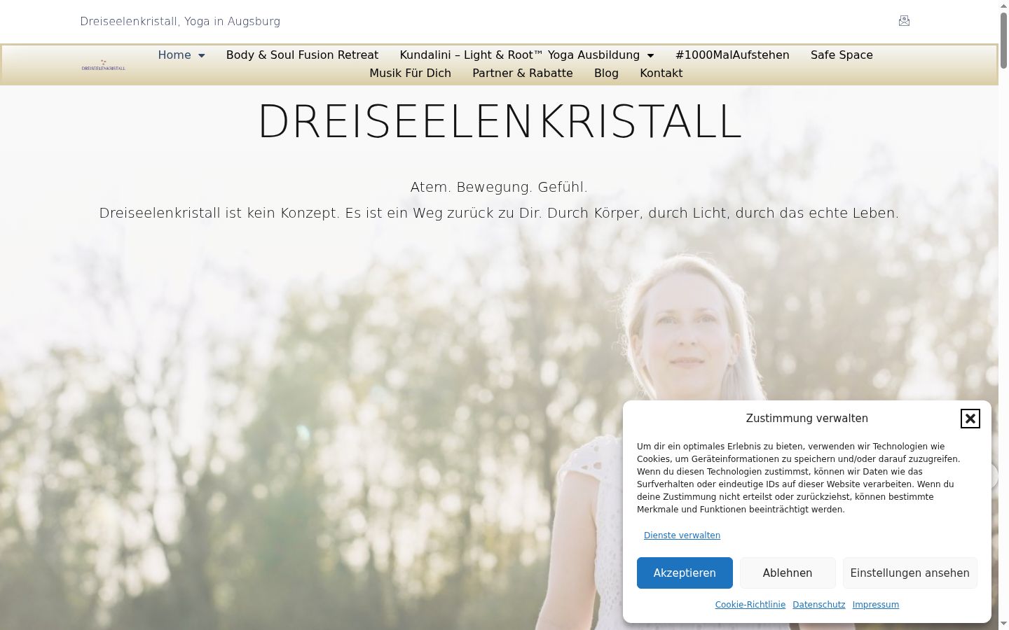 Screenshot of the consent banner shown before any interaction